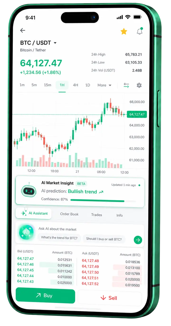 Valor Gestencia — app móvil Pantalla móvil de trading en Valor Gestencia